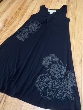 Women’s Black A-Line Floral-Print Skirt